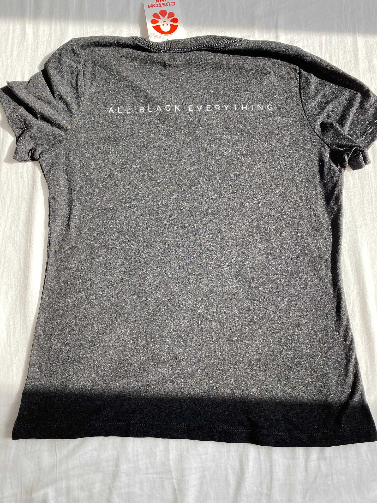 WOMEN'S ALL BLACK EVERYTHING VNECK TSHIRT